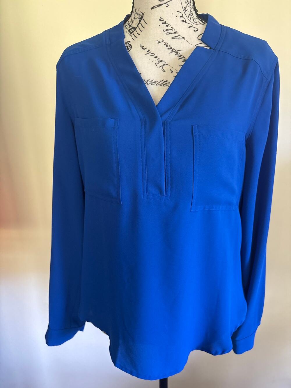 Nine West Royal Blue Blouse Sz Small